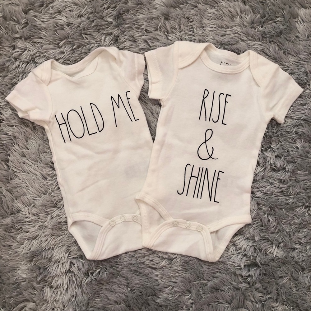 ❗️READ DESCRIPTION❗️ 2 Piece Rae Dunn Onesies. NWOT